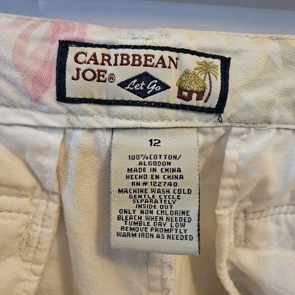 Caribbean Joe Shorts Womens Size 12 Multicolor Floral Bermudas Summer Beach - Picture 5 of 6